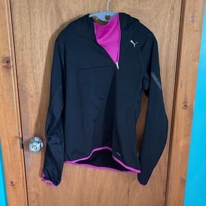Puma Black Jacket with Pink Highlights